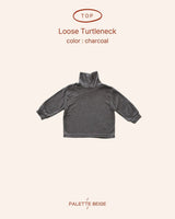 [PALETTE BEIGE] Loose turtleneck tee