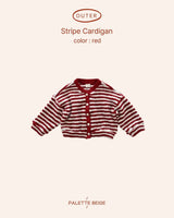 [PALETTE BEIGE] Stripe cardigan