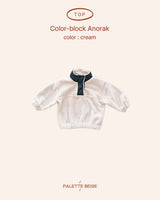 [PALETTE BEIGE] Color block anorak