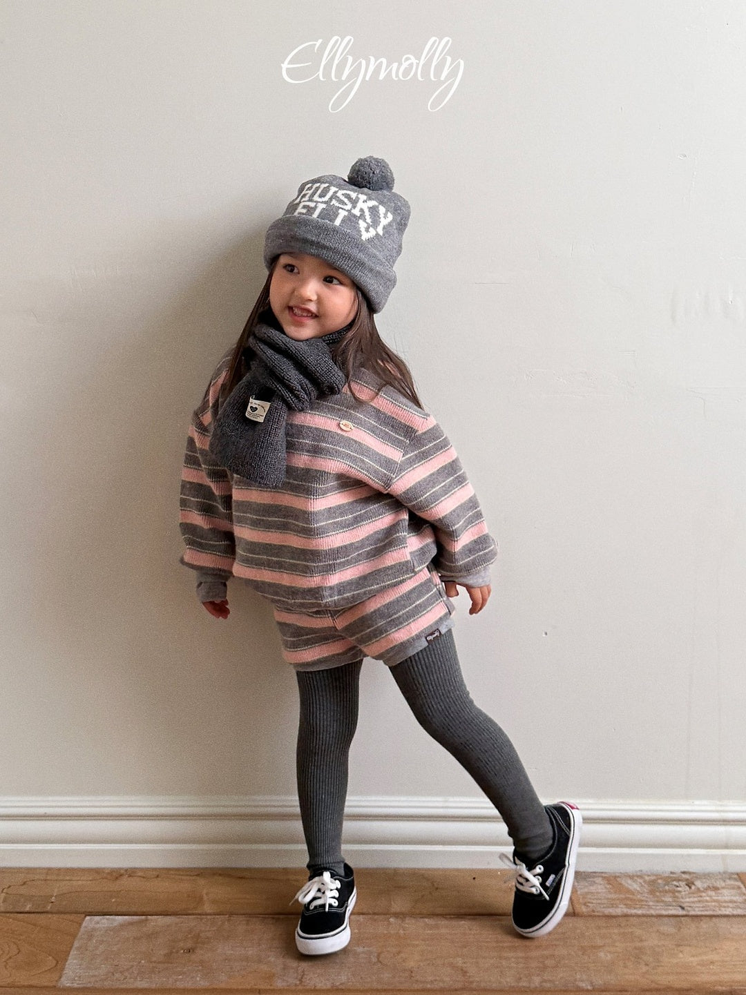[ELLY MOLLY] Globe knit mtm