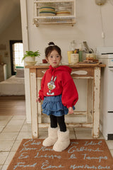 [Melikey] Denim cancan skirt leggings