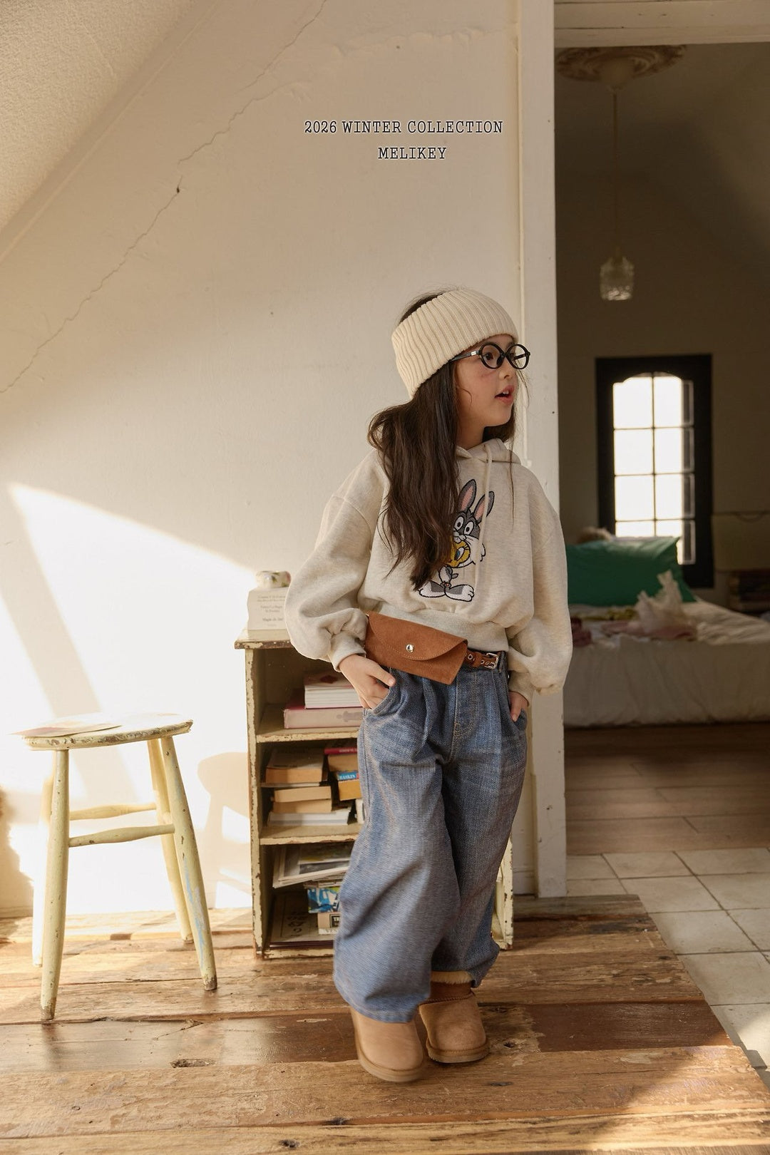 [Melikey] Twill velvet denim pants