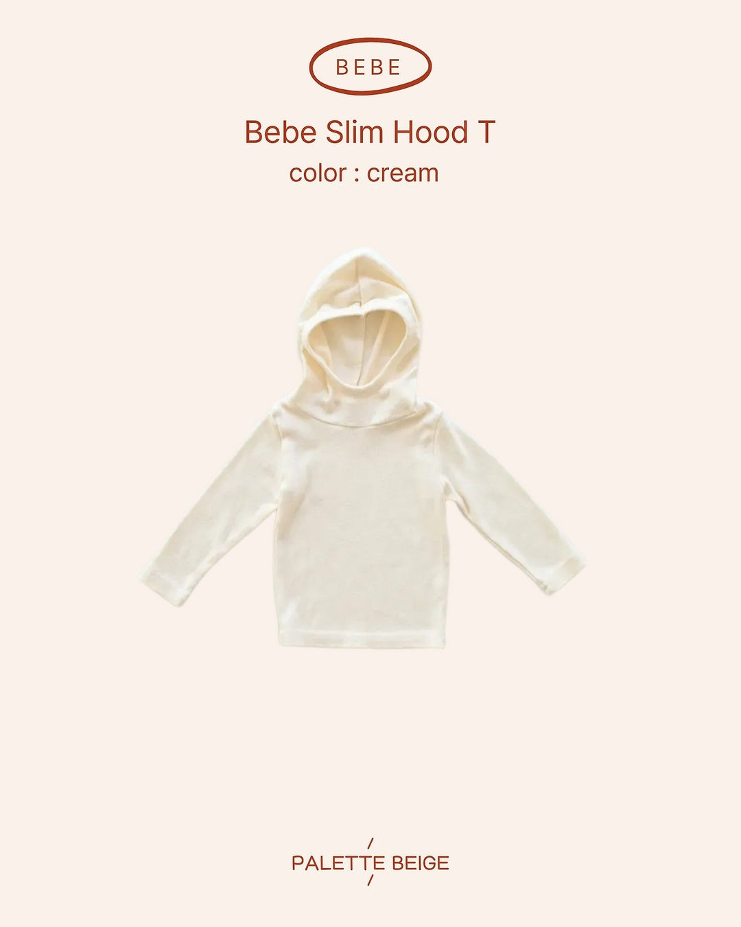 [PALETTE BEIGE] Bebe slim hood tee