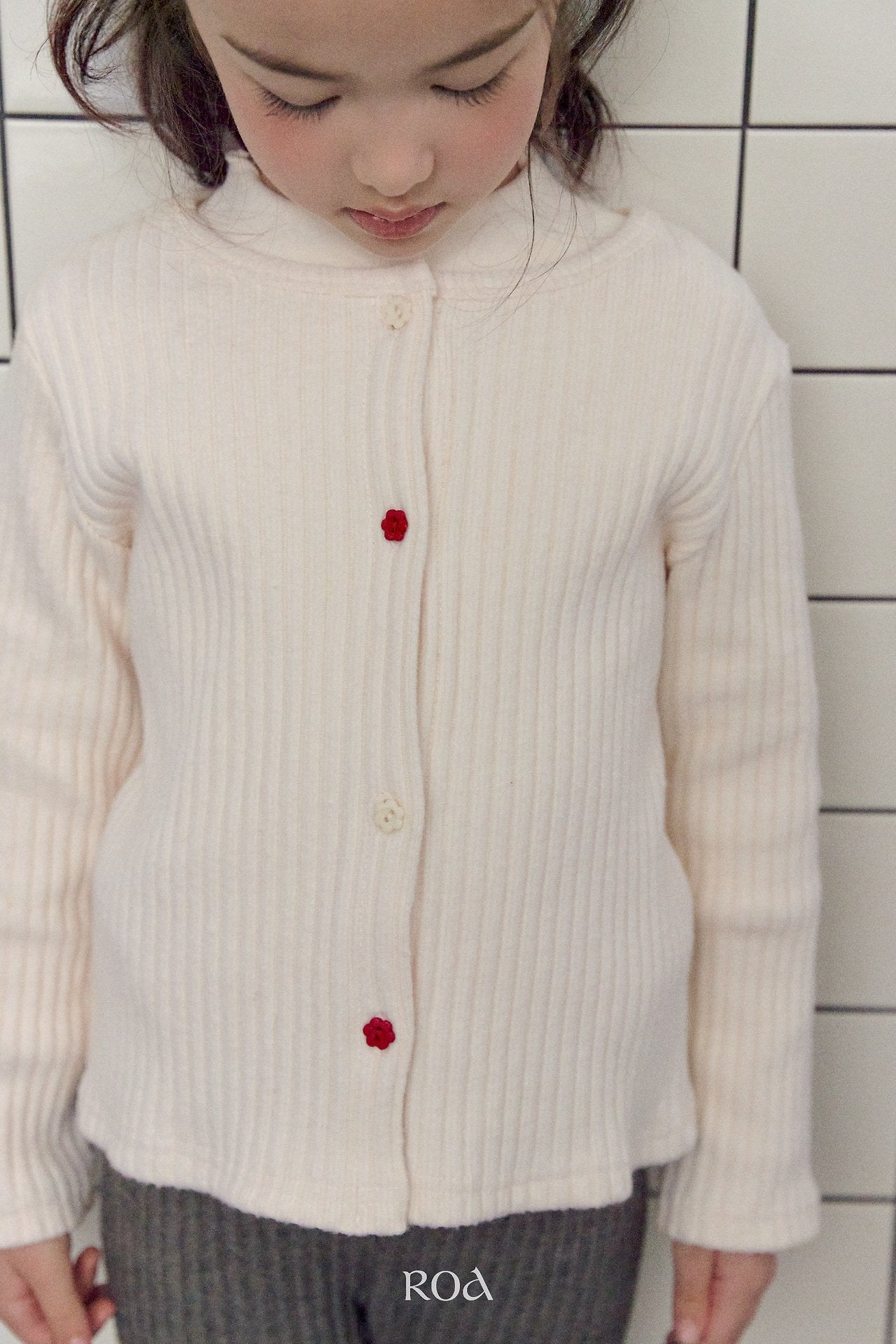 [ROA] Winter ribbed cardigan