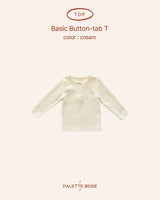 [PALETTE BEIGE] Basic placket tee