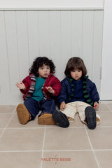 [PALETTE BEIGE] Color block reversible jumper