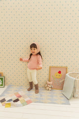 [milk powder] Marie lace halfneck tee