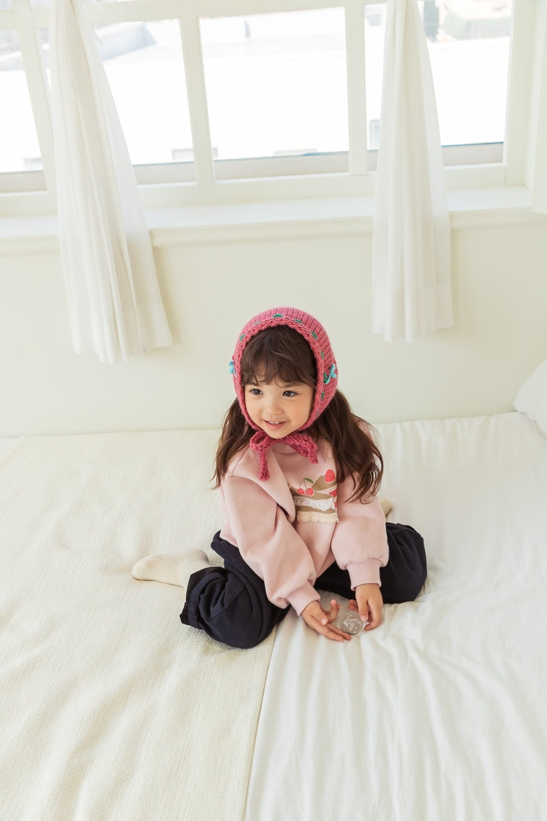 [milk powder] Velvet denim pants