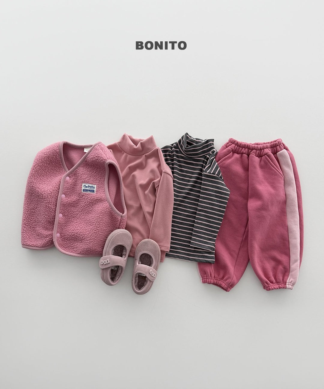 [BONITO] Side color block jogger pants