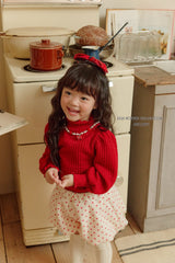 [Melikey] Knit rib puff tee