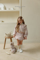 [Melikey] Wool check sailor jacket