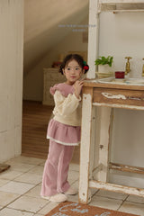 [Melikey] Frill velvet flare pants