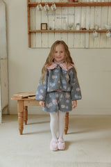 [Melikey] Flower boa jacket