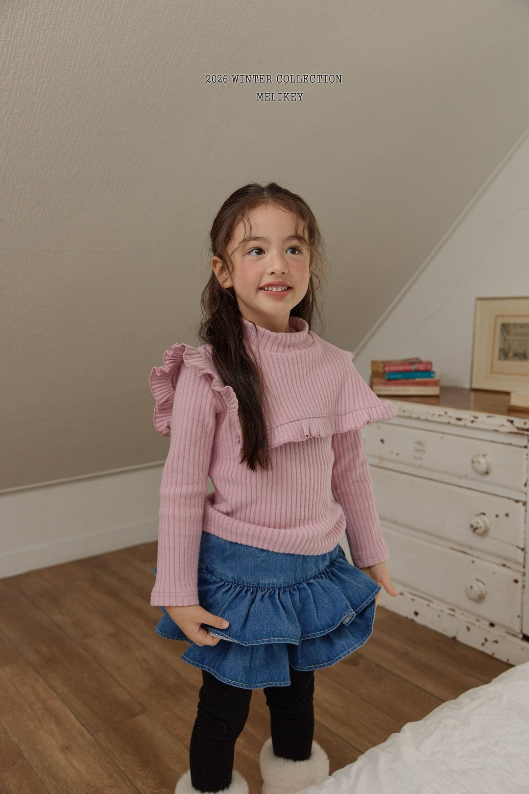 [Melikey] Cape frill tee
