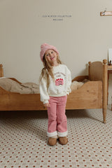 [Melikey] Corduroy heart flare pants
