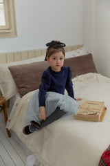 [berryberry] Ribbon rib puff tops