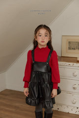 [Melikey] Chic leather cancan one-piece