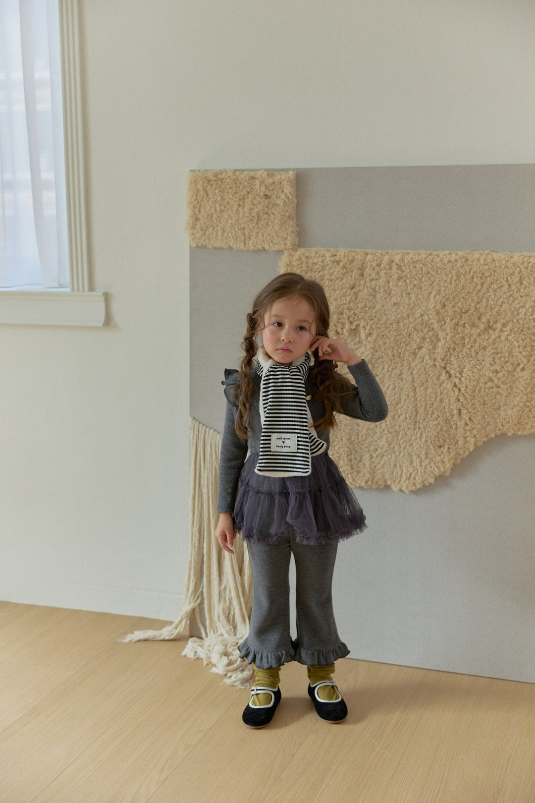 [berryberry] Stripe rib muffler