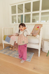 [milk powder] Shirring halfneck tee