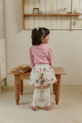 [Melikey] Heart flower boa shorts