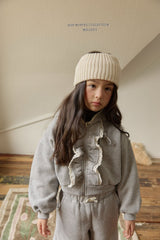 [Melikey] Juju frill hood zip-up