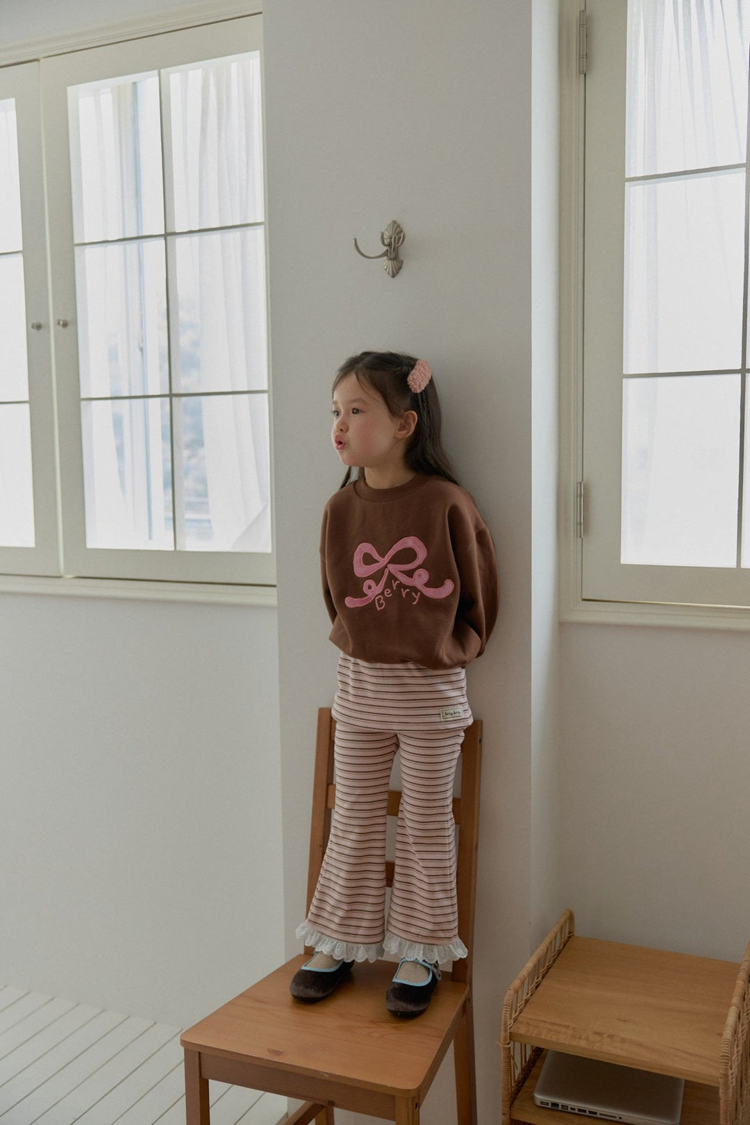 [berryberry] Cozy stripe skirt leggings