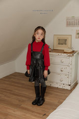 [Melikey] Chic leather cancan one-piece
