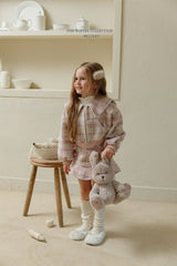[Melikey] Wool check sailor jacket