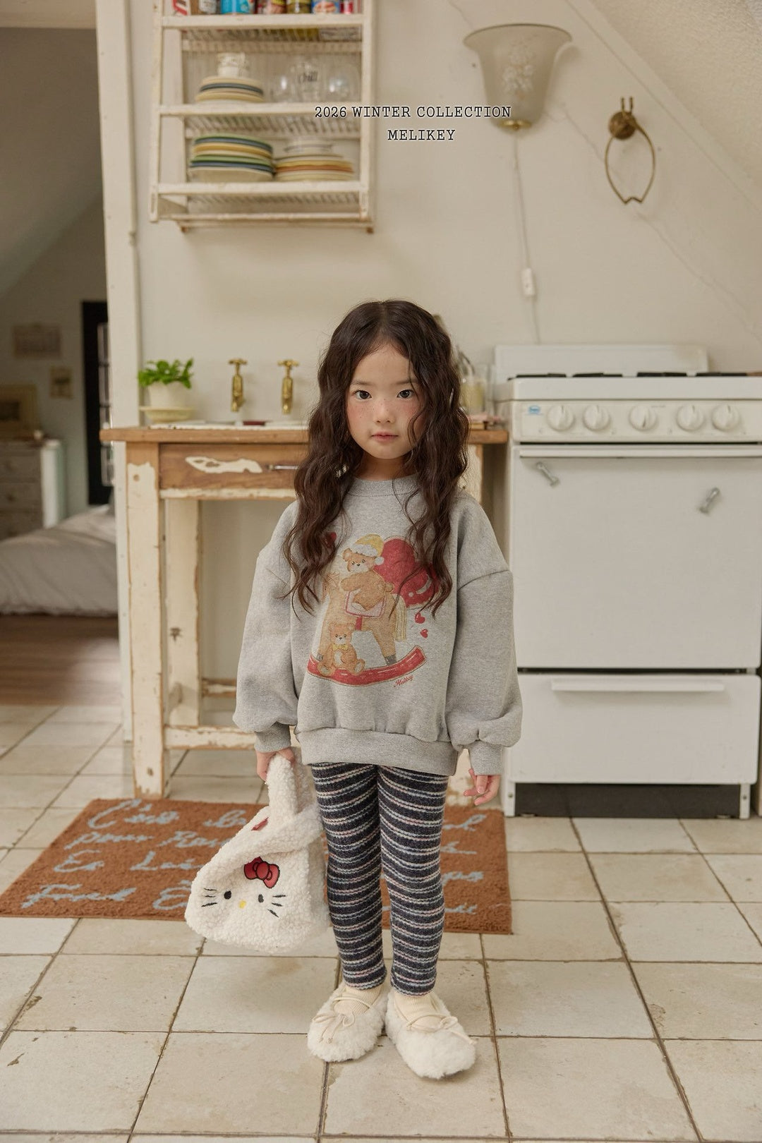 [Melikey] Rudolf stripe leggings