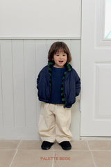 [PALETTE BEIGE] Color block reversible jumper