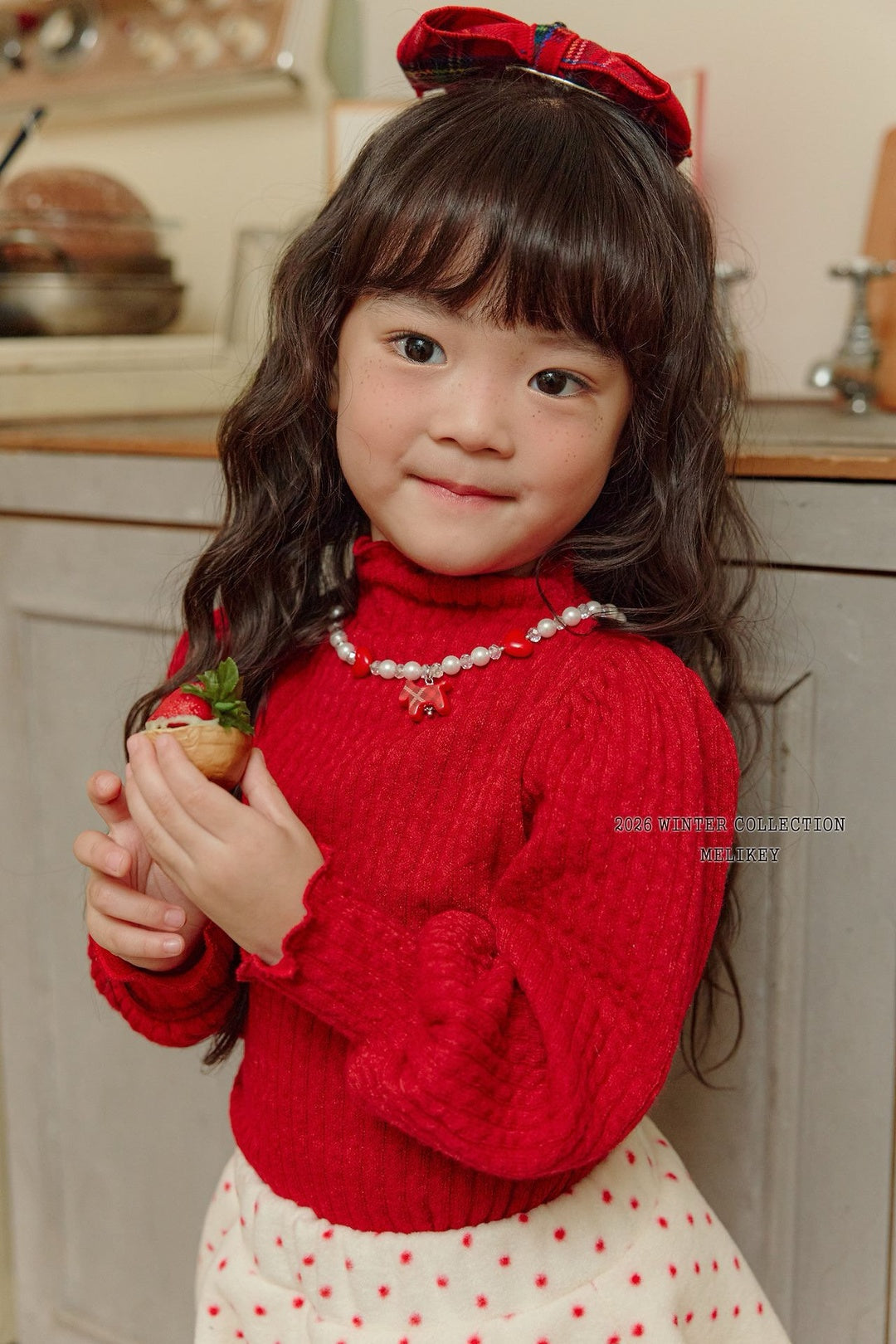 [Melikey] Knit rib puff tee