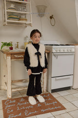 [Melikey] Cloud fur ribbon vest