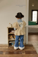 [Melikey] Fur frill puff tops