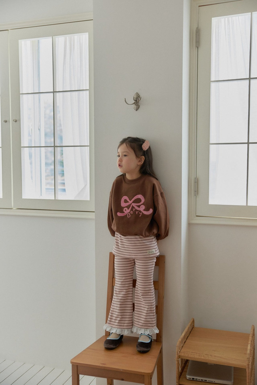 [berryberry] Cozy stripe skirt leggings