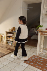 [Melikey] Cloud fur ribbon vest