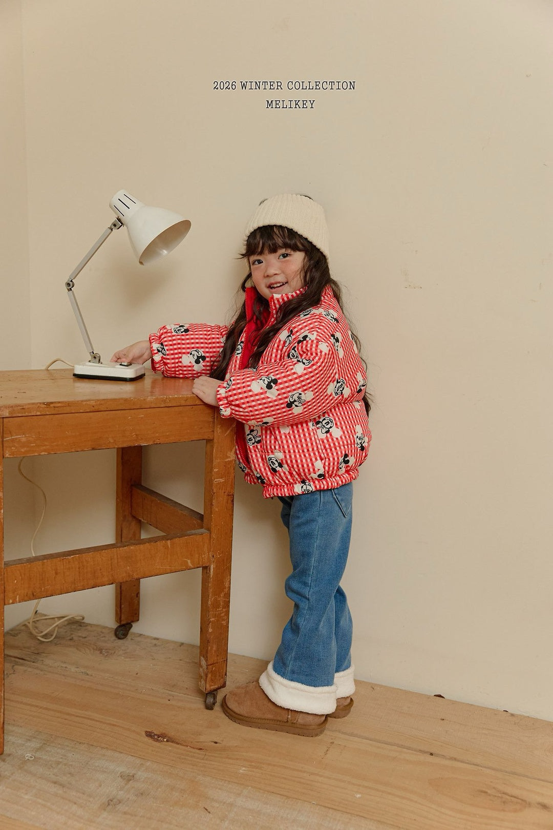 [Melikey] Wool denim heart flare pants