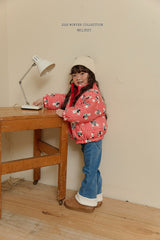 [Melikey] Wool denim heart flare pants