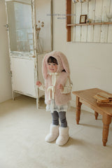 [Melikey] Cloud fur ribbon vest