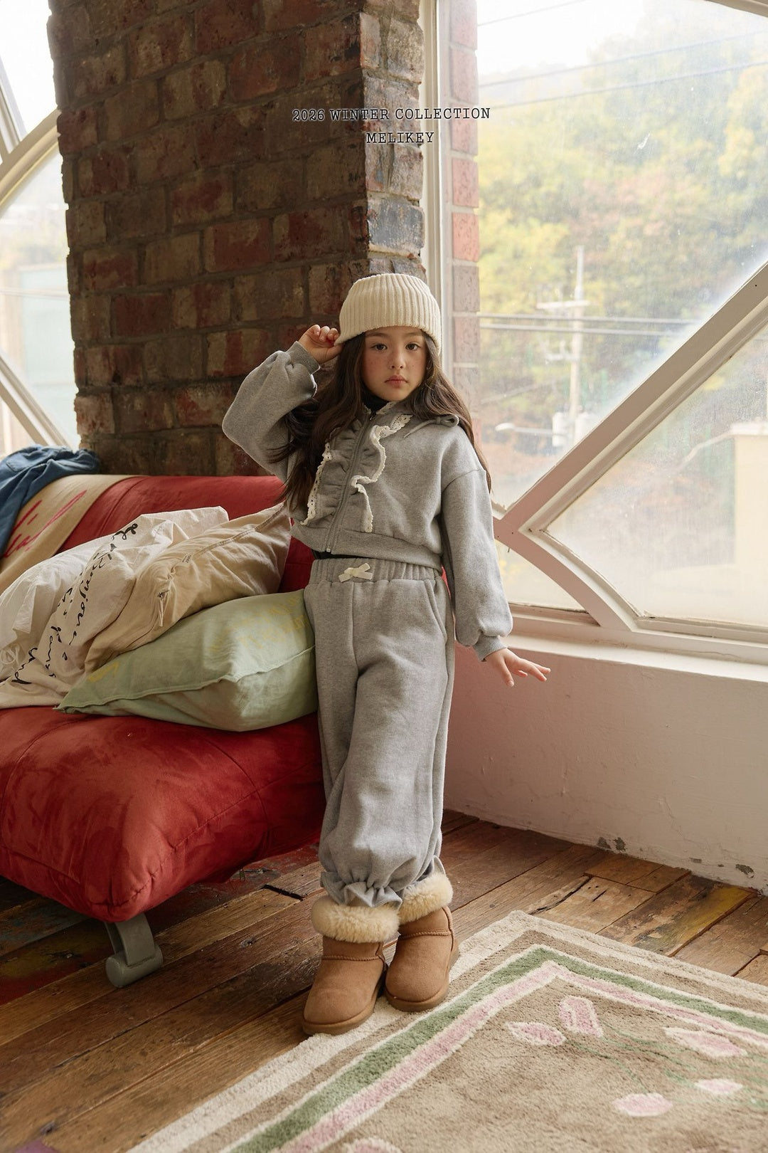 [Melikey] Juju frill hood zip-up