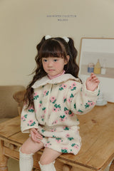 [Melikey] Flower boa jacket
