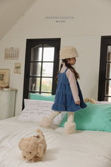 [Melikey] Cancan velvet denim one-piece