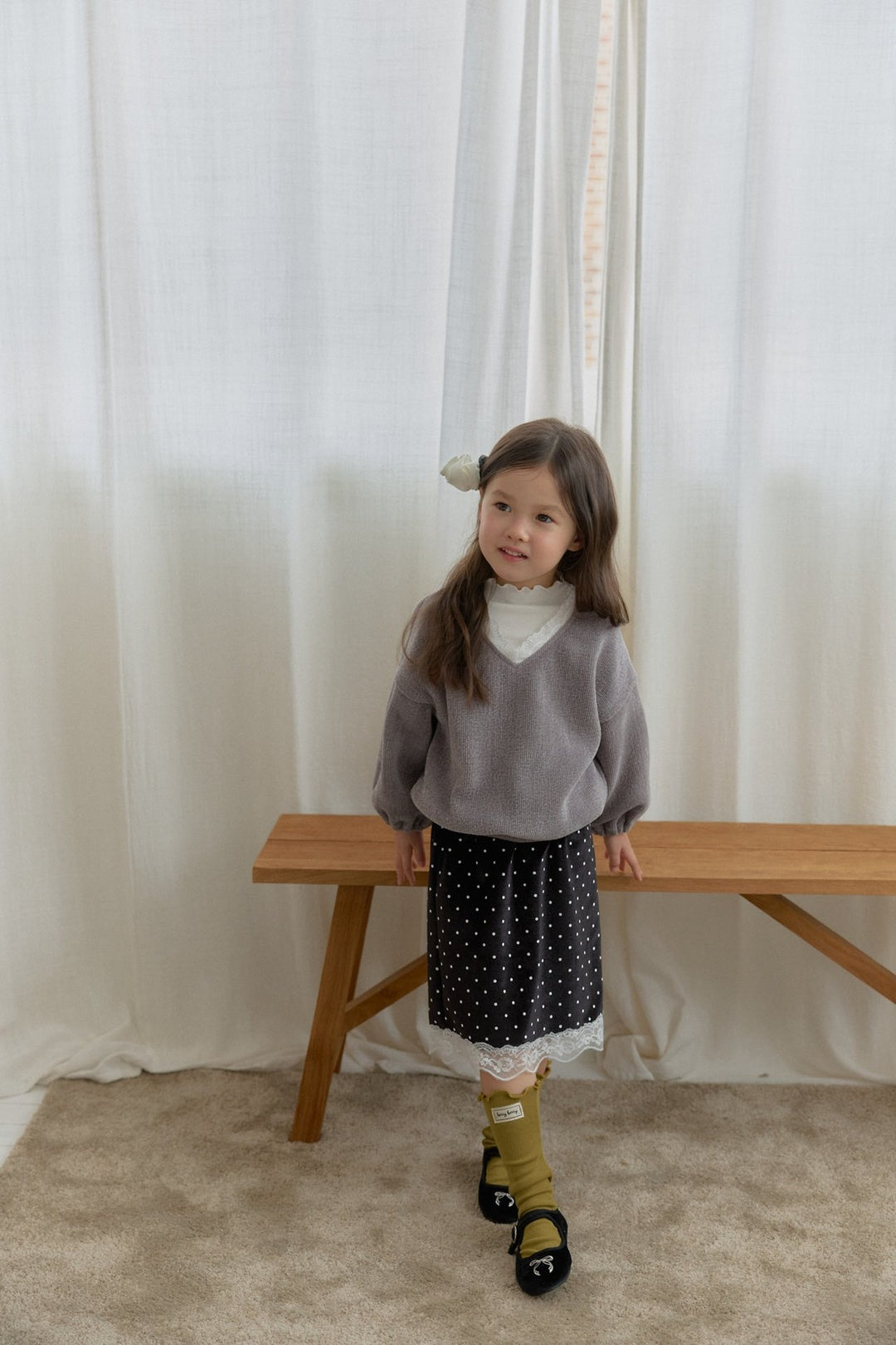 [berryberry] Label knee socks