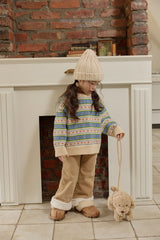 [Melikey] Corduroy heart flare pants