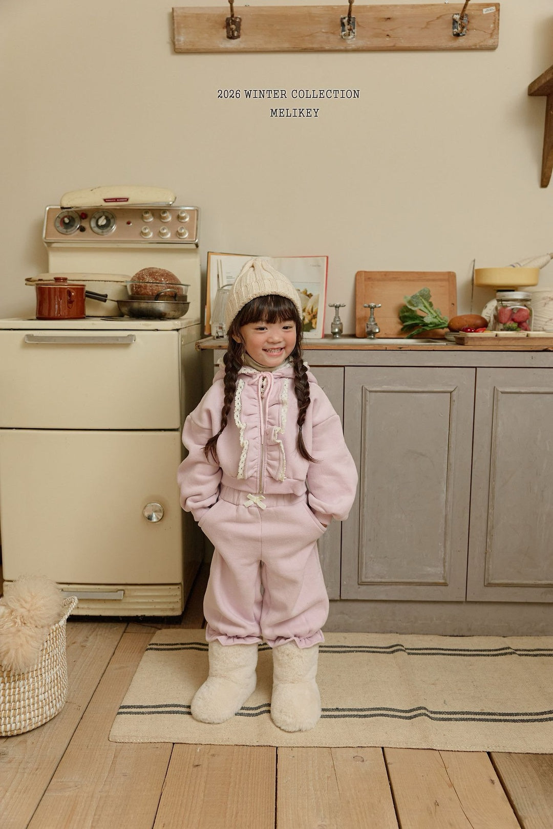[Melikey] Juju frill hood zip-up
