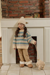 [Melikey] Corduroy heart flare pants