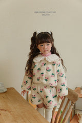 [Melikey] Flower boa jacket