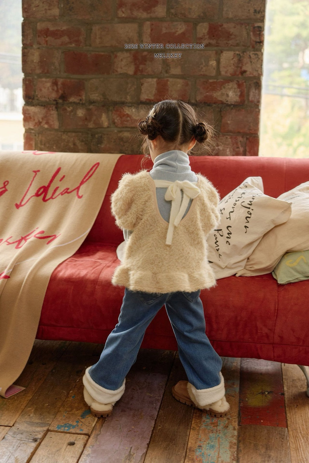 [Melikey] Fur frill puff tops