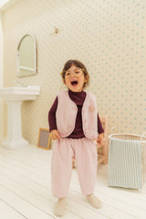 [milk powder] Warm fleece vest