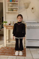 [Melikey] Frill velvet flare pants
