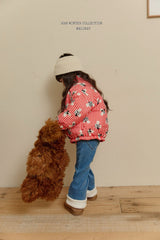 [Melikey] Wool denim heart flare pants